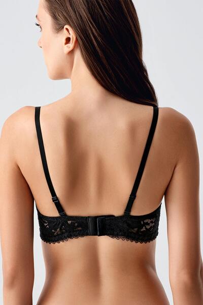 C&City Bra D18370 Black Without Padding and Lace Detail
