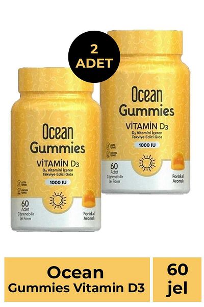 Ocean Gummies Vitamin D3 60 Chewable Tablets 2 Pieces