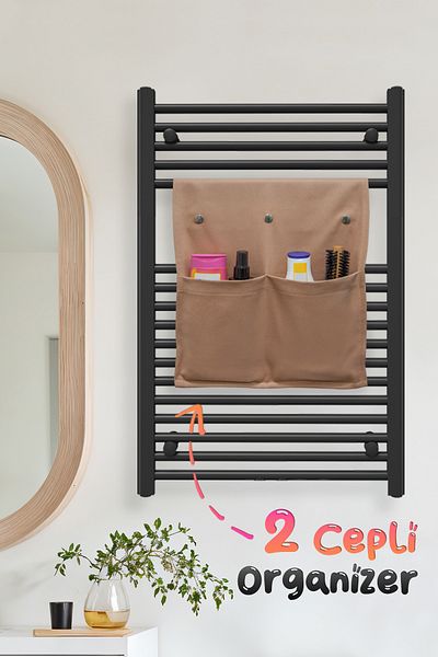Palm Design Multi-Purpose Bathroom and Kitchen Organizer with 2 Pockets