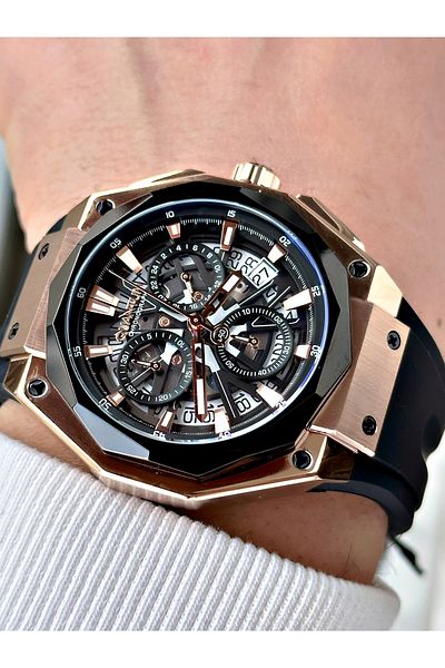 Quantum Functions Active 10 Atm Waterproof Silicone Cord Steel Case Men Wrist Watch 1097851