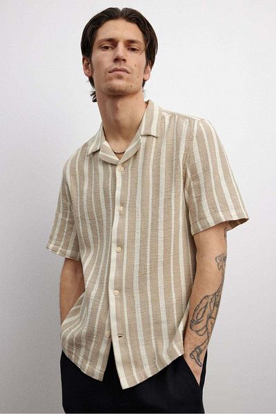 H&M Regular Fit Textured resort shirt