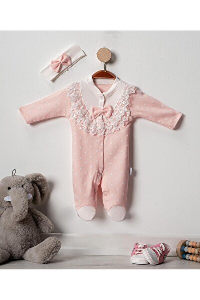 Annora Güpür Yaka Kız Bebek Tulumu