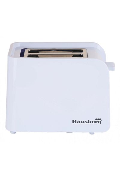 Hausberg Prajitor de paine HB-195A, 750 W, 2 felii, functie decongelare si reincalzire, 6 trepte putere, Alb