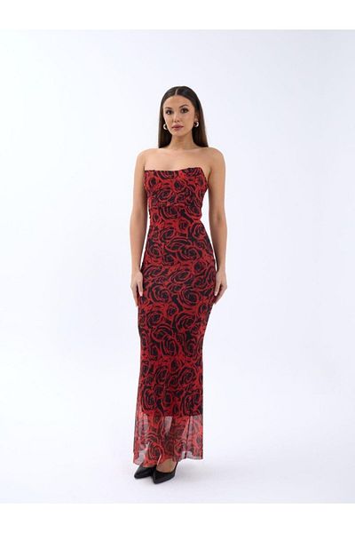 Moka Shopin Mokashopin 7006 Dress-Red