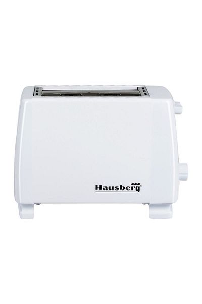 Hausberg Prajitor de paine HB-150AB, 750W, 7 setari, 2 felii, oprire automata, picioare anti-alunecare, Alb