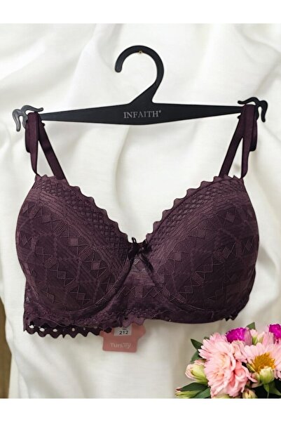 Infaith Purple Lace Padded Bra