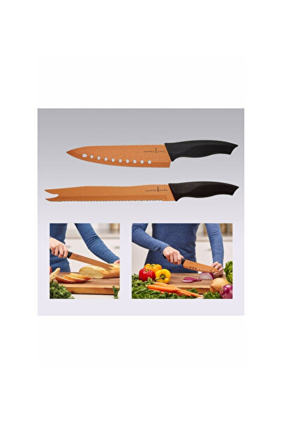 Generic 2باكت من سكاكين نحاسية احترافية مكونة من قطعتين