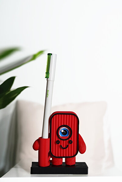 Home Κόκκινη θήκη για στυλό που κλείνει τα μάτια - Τετράγωνη