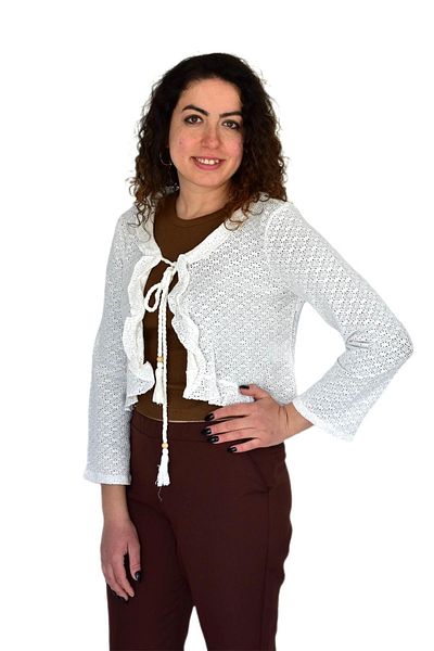 BAGLAN Women's Summer Authentic Mesh Lace-Up Cardigan Bgl-St04247