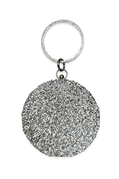 Wedding Fashion Geantă de rochie de seară rotundă cu pietre de culoare argint...