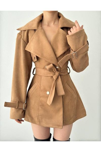 leyla sanat sanata yeni bir bakış açısı Leyla Art a New Perspective on Art Belted Jacket