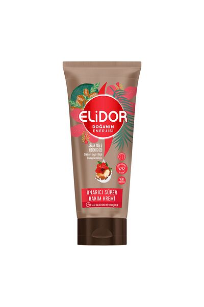 Elidor Repairing Super Hair Care Cream Argan Oil and Hibiscus Extract 170 ml