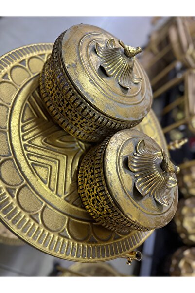 hediye 2’li Ferforje metal dekoratif kutu aksesuar büyük 24*18cm küçük 18*16cm