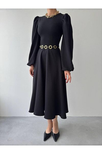 İpeksi Silky Sali Balloon Sleeve Dress