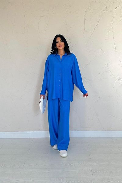 leyla sanat sanata yeni bir bakış açısı Leyla Art a New Perspective on Art Saks Alice Shirt and Loose Cut Pants Suit