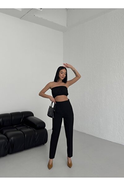 JANES Панталон с яка с висока талия