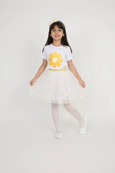 Nacar Girl's Skirt Tshirt Set