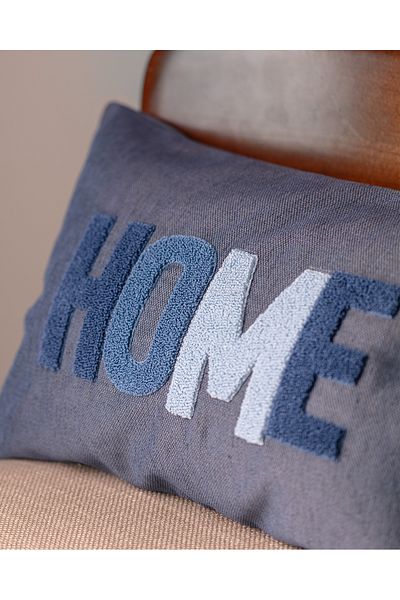 Madame Coco Semons Cotton Throw Pillow Cover - Indigo - 30X50 cm
