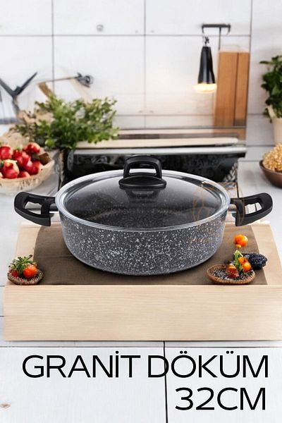 Transformacion Eco Granite Cast Flat Pot 32 cm Dies Design 721513