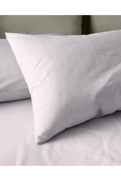 Madame Coco Odette Family Size 100% Cotton Ranforce Printed Duvet Cover Set - Gray