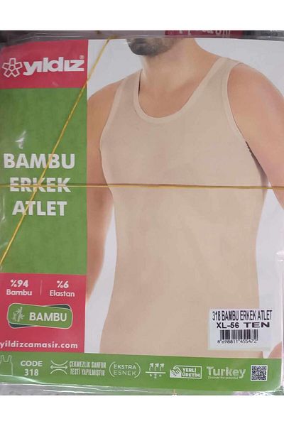 YILDIZ Yıldız Men's Bamboo Lycra Strap Undershirt 315/318 - 6 Pieces