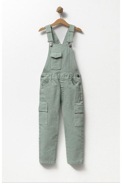 Ufuk Çizgisi Unisex 6-8 Year Old Pocket Detail Raw Salopette