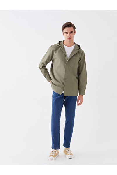 LC Waikiki Ανδρικό μακρυμάνικο πουκάμισο με κουκούλα και άνετα