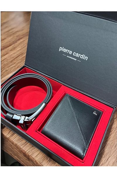 Pierre Cardin Men's Special Gift Boxed Belt Wallet Set of 2 Groom