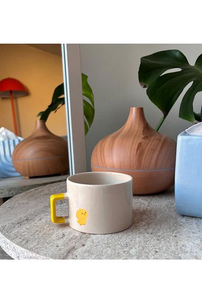 Home Chick Yellow Handle Mug
