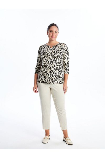 LC Waikiki Tricou de damă cu decolteu rotund de sezon nou - S55012Z8