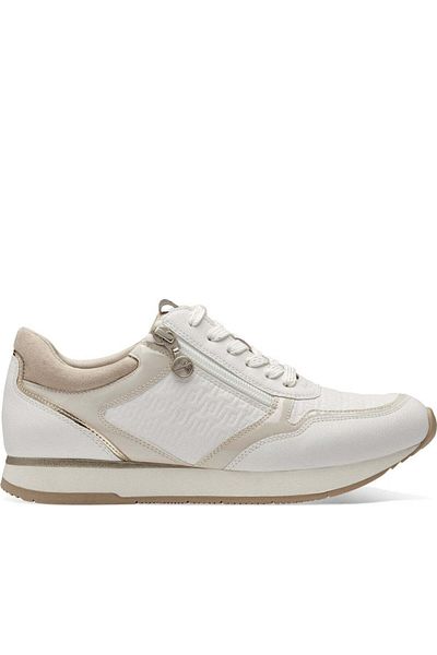 Tamaris Damen Kısa Spor Ayakkabı Kısa 1-23603-42 Bej 147 Kırık Beyaz Tarak Lederimitat/ Textil