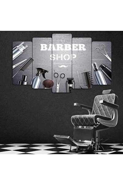 EVLOYA İşin Ustası - 5 Parçalı Berber Tablo