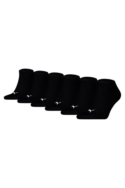 Puma Unisex Sneakersocken, 6er Pack - Sneaker Plain ECOM 6P, Logo, einfarbig