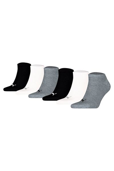 Puma Unisex Sneakersocken, 6er Pack - Sneaker Plain ECOM 6P, Logo, einfarbig
