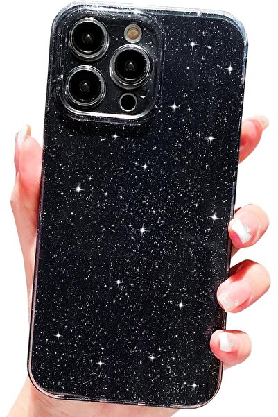 Kipgsm İphone 13 Pro Max Uyumlu Kılıf  Kamera Korumalı Parlak Işıltılı Simli ...