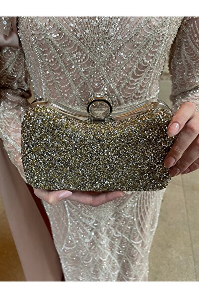 BUKAWEAR Γυναικεία τσάντα βραδινού φορέματος Büka με επιχρυσωμένη πέτρα