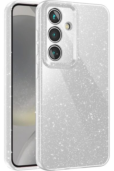Kipgsm Samsung Galaxy A55 Uyumlu Kılıf Kamera Korumalı Parlak Işıltılı Simli ...