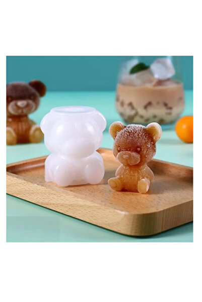 adin tasarım Ayıcık Mum Yapım Seti Mum Eritme Kabı 1000 ml Ayıcık Mum Kalıbı Mum Fitili ve Tutacağı Seti