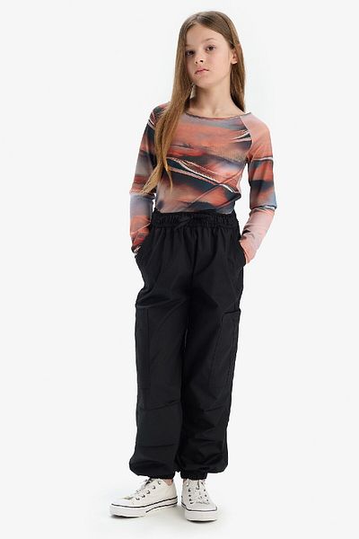 DeFacto Girl's Parachute Cargo Jogger Leg Cotton Pants D7607A825Sm