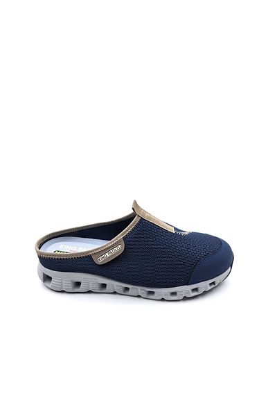 KİNG PAOLO Ανδρικές παντόφλες Sabo Memory Foam Closed Toe Navy Blue