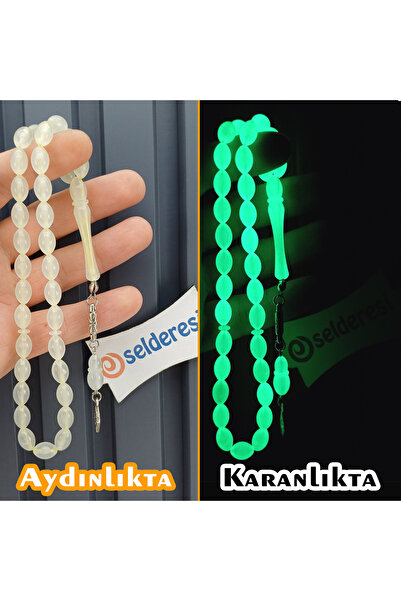 Selderesi Kedi Gözü Tesbih Karanlıkta Parlayan Fosforlu Kedigözü Tespih