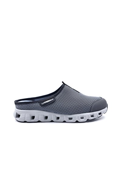 KİNG PAOLO Memory Foam Burnu Kapalı Gri Erkek Sabo Terlik