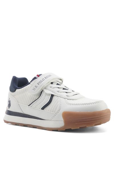 U.S. Polo Assn. Boy's White Sneakers