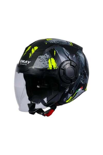 Sway Açık Kask Güneş Vizörlü Sw 766 Posion Yellow