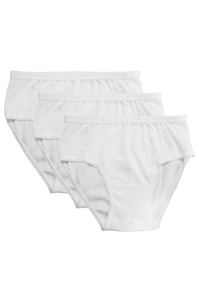 ÖZKAN underwear Özkan 0825 - Κοριτσίστικα εύκαμπτα και άνετα εσώρουχα 100% βαμβάκι 3 συσκευασιών με ραβδώσεις