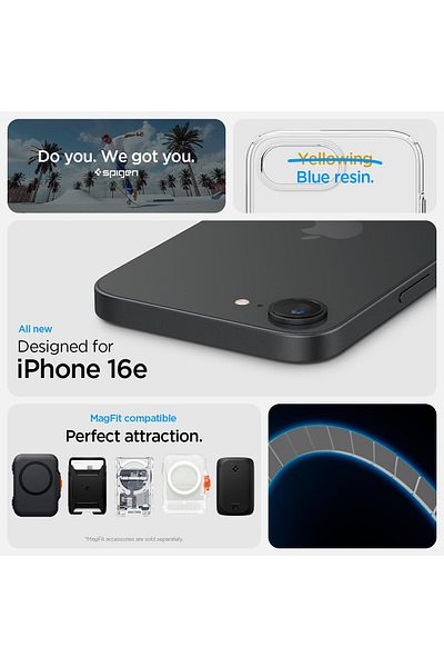 Spigen Liquid Crystal MagFit for iPhone 16e case cover (2025) [MagSafe compatible] - Clear White