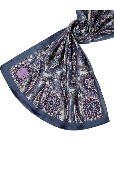 mim eşarp Σάλι Jan Jan με έθνικ σχέδιο Sina Silk 75x190 cm