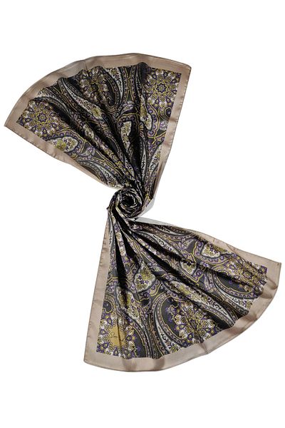 mim eşarp Σάλι Jan Jan με έθνικ σχέδιο Sina Silk 75x190 cm