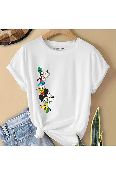 BENROMA 1 tricou este un cadou pentru achiziții de 6 și mai sus în coș - tricou pentru copii imprimat cu personaje de desene animate