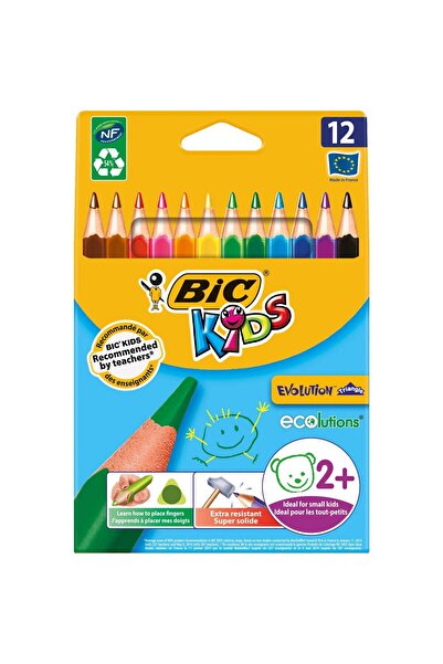 Bic Evolution Üçgen jumbo Boya Kalemi 12 Renk 1632